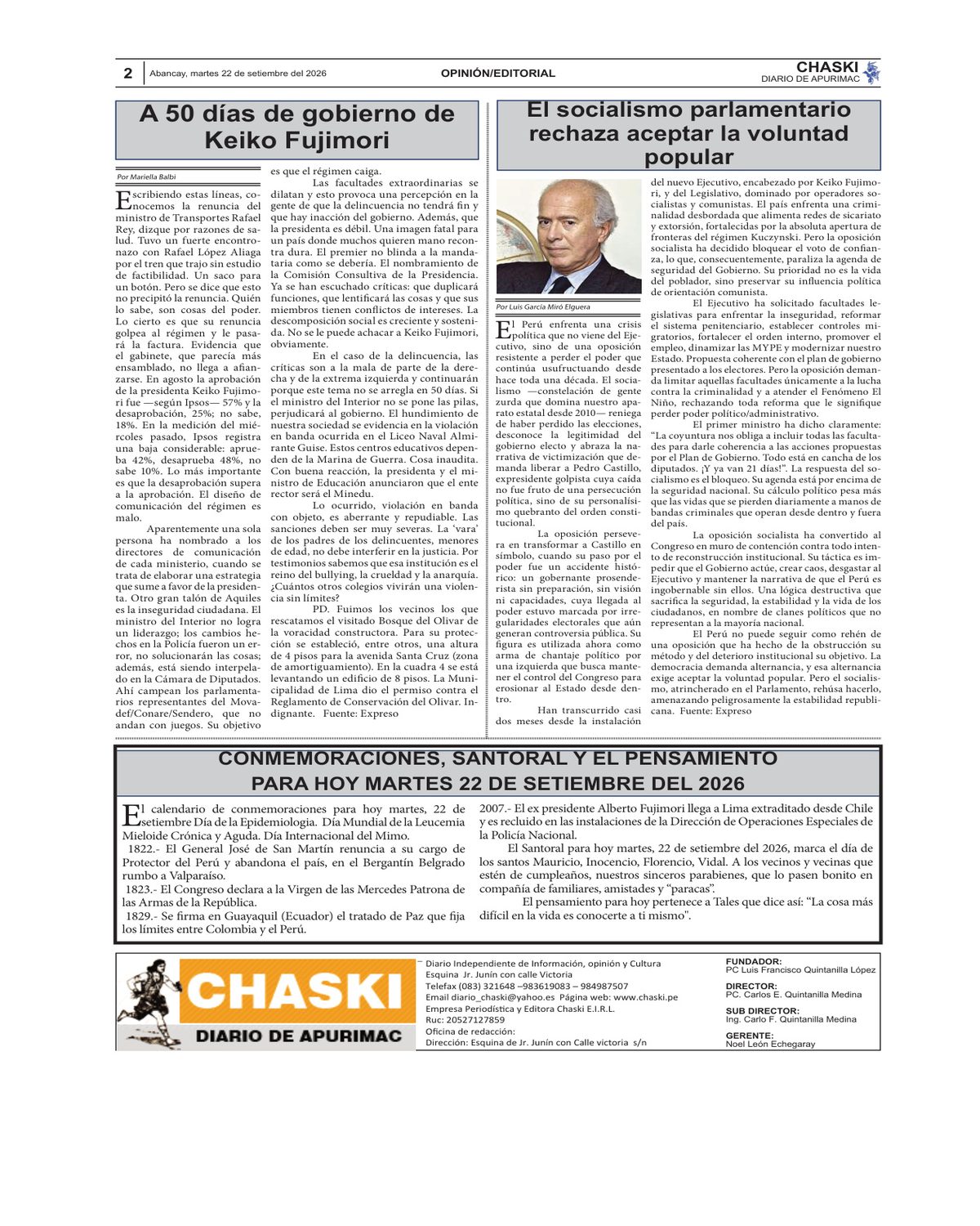 Página 2 - Diario Chaski