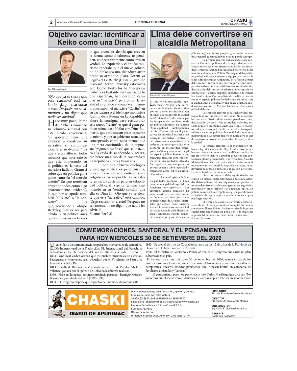 Página 2 - Diario Chaski
