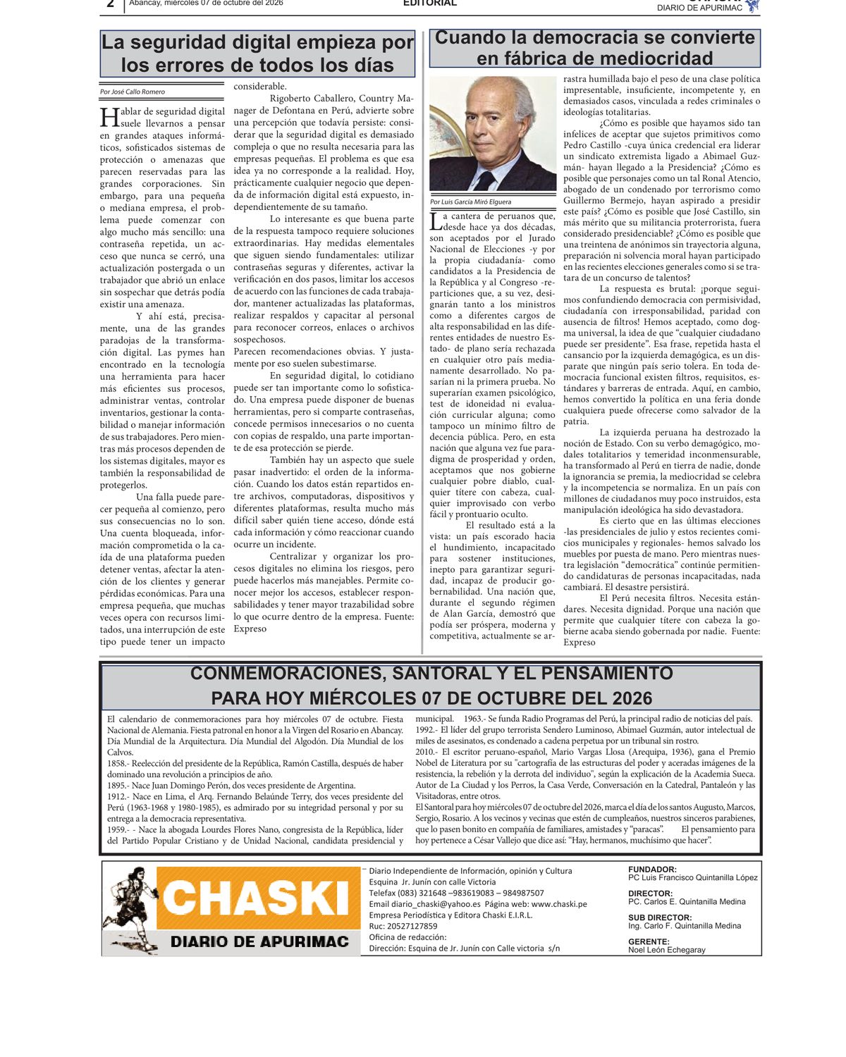 Página 2 - Diario Chaski