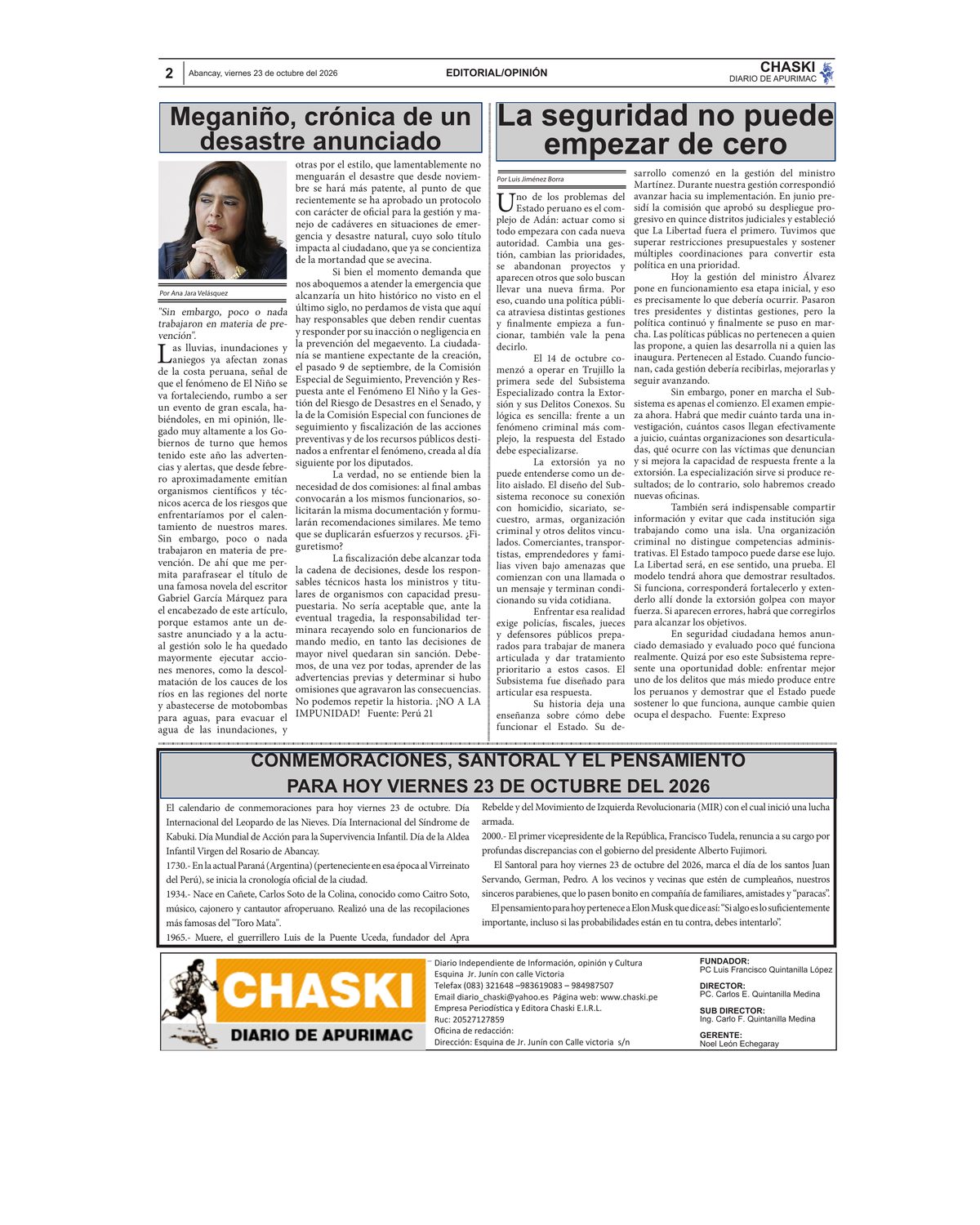 Página 2 - Diario Chaski