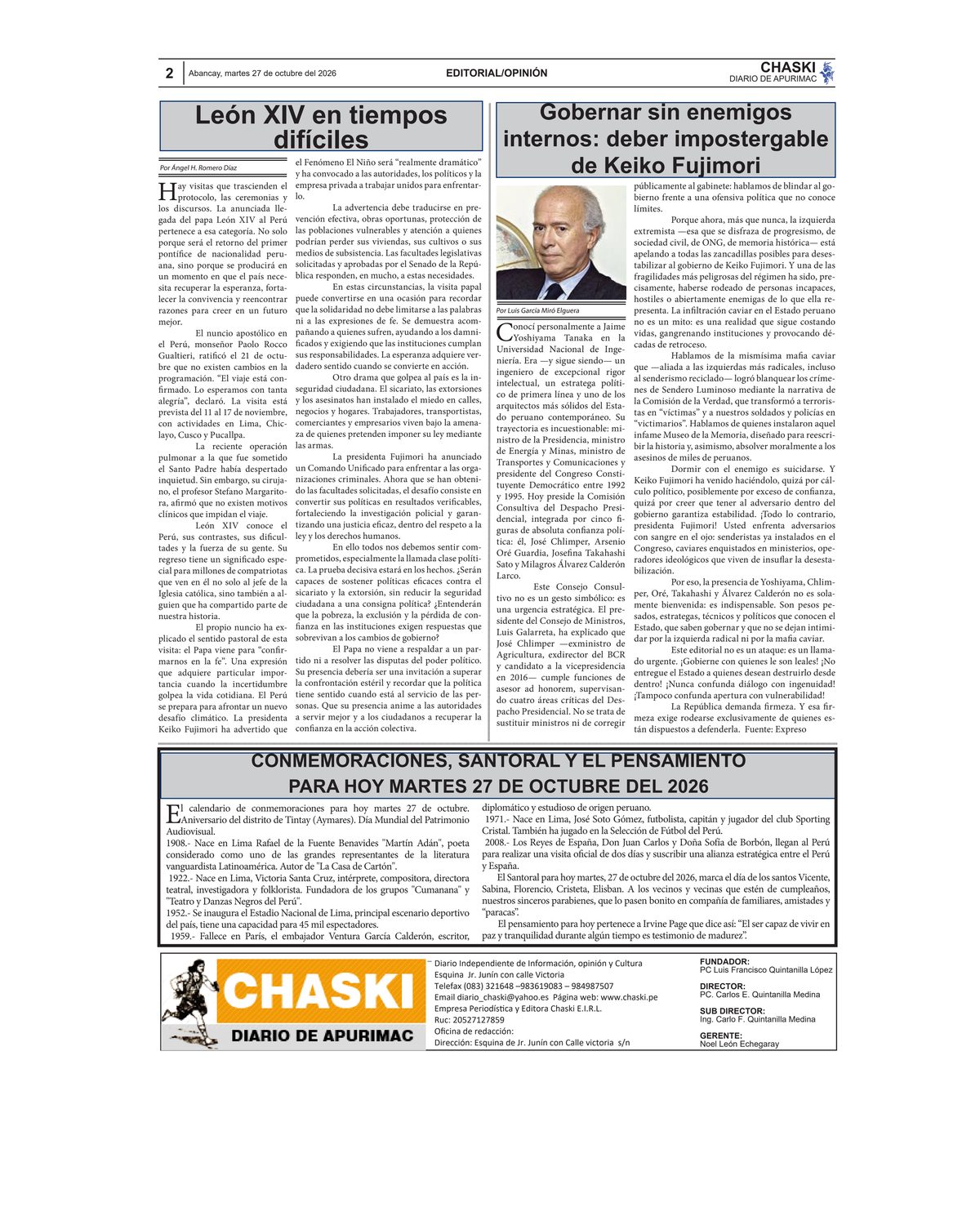 Página 2 - Diario Chaski