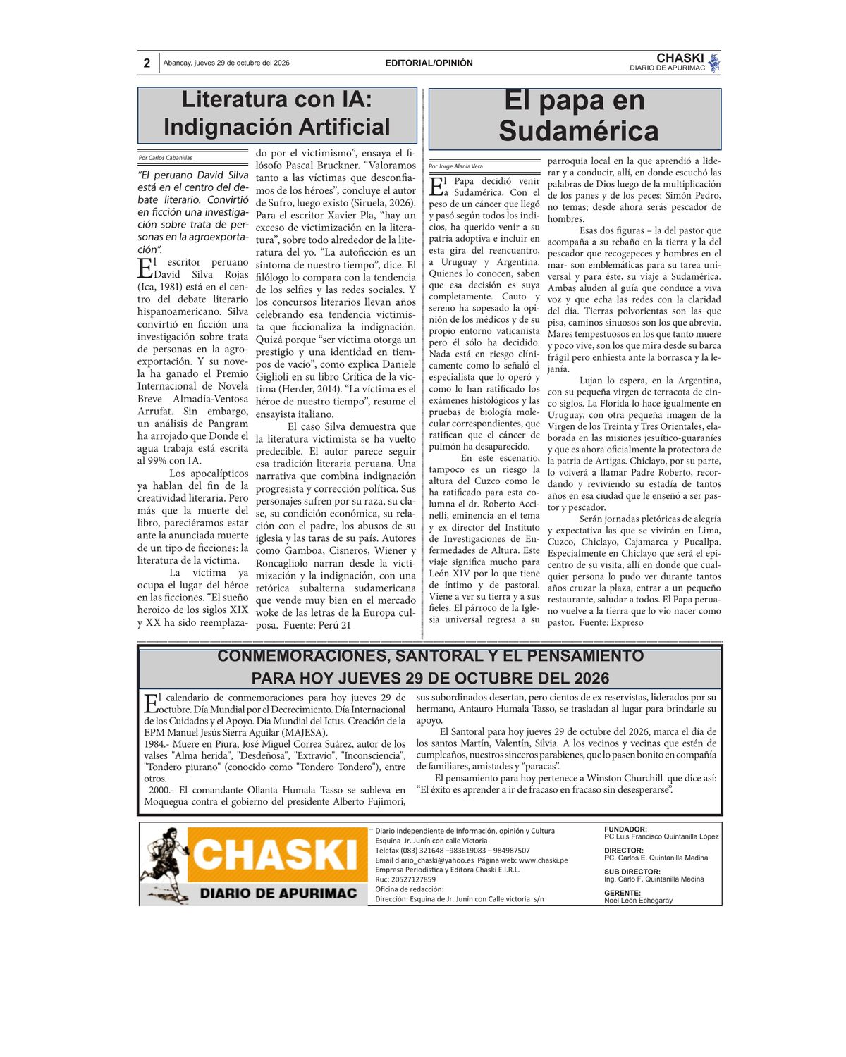 Página 2 - Diario Chaski
