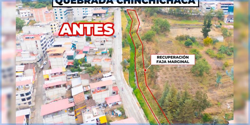 Continúan los trabajos de recuperación de las fajas marginales en la quebrada Chinchichaca