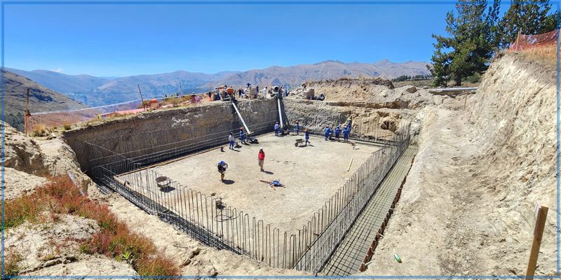 Proyecto de riego Cavira - Tintay: inician vaciado de zapata del reservorio Sipillihuay