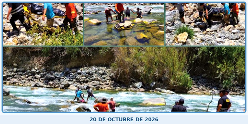 Policía realiza diligencias tras hallazgo de cadáver en el río Pachachaca, sector Puerto Banano