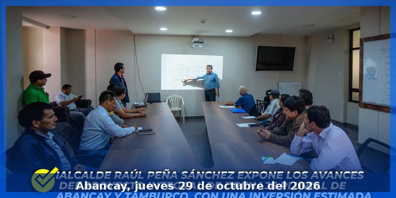 Abancay y Tamburco proyectan sistema integral de drenaje pluvial con inversión superior a S/ 100 millones