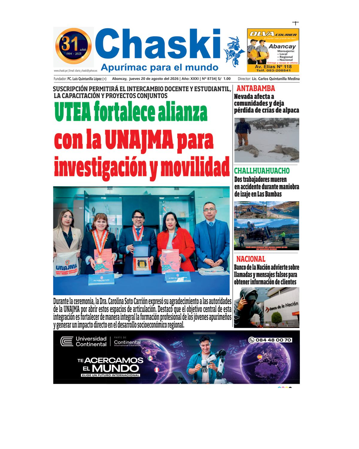 Edición Impresa - Portada
