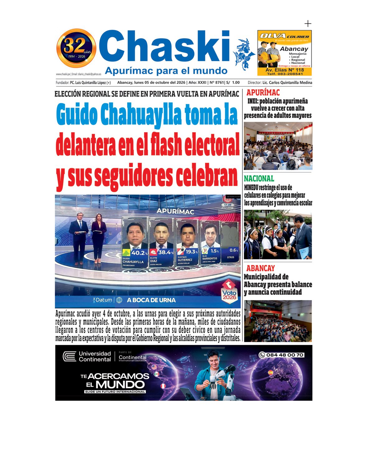 Edición Impresa - Portada