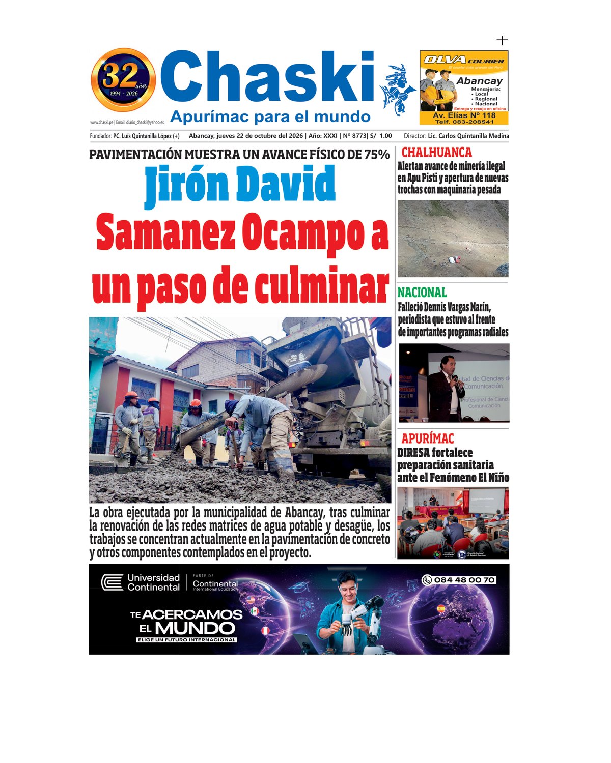 Edición Impresa - Portada